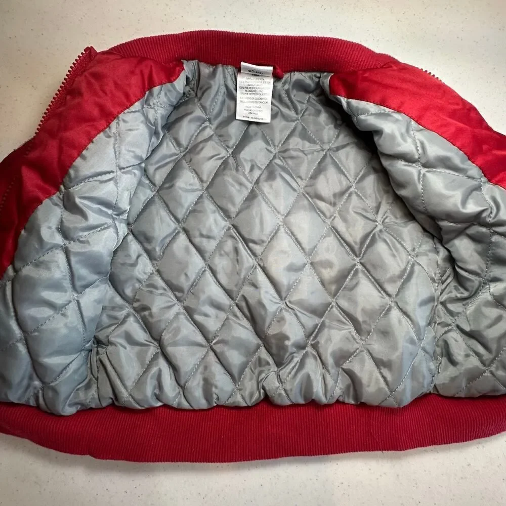 Disney Baby 18 Months Unisex Mickey Pluto Red Bomber Jacket With Patches NWOT